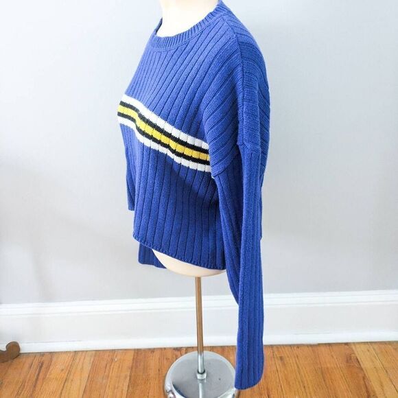 Forever 21 Blue Striped Varsity Sweater - Picture 2 of 4
